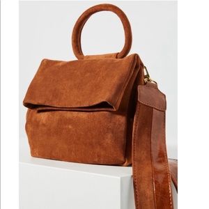 Anthropologie suede crossbody bag